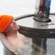 relaxed person in a hot tub